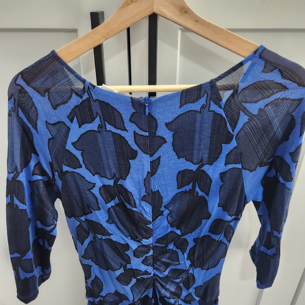 Boden Harper Dress in Blue Floral 6R Long T1 - Picture 4 of 9